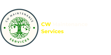 logo of cw maintenance services a white cirlce with a beautiful green tree in the center surronded by text 'CW Maintenance Services'